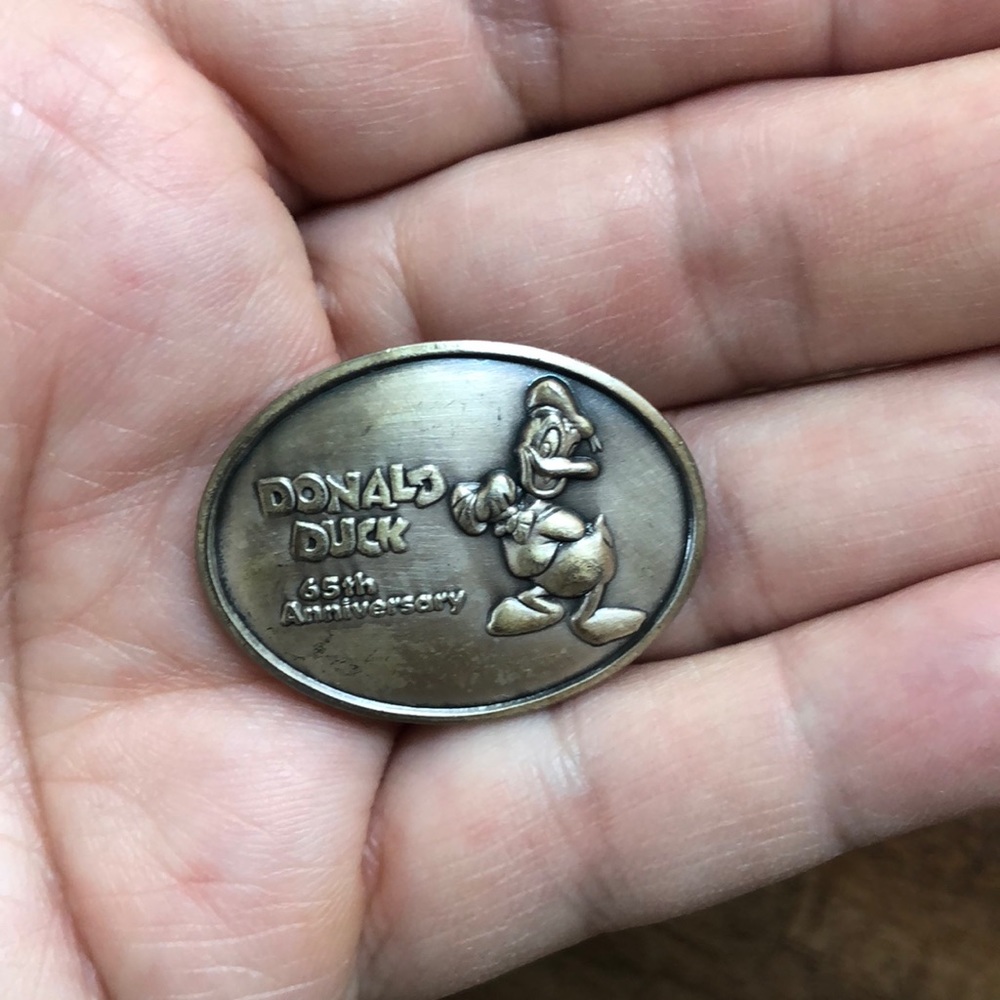 Disney 65 Anniversary Silver Trading Pin | Donald Duck